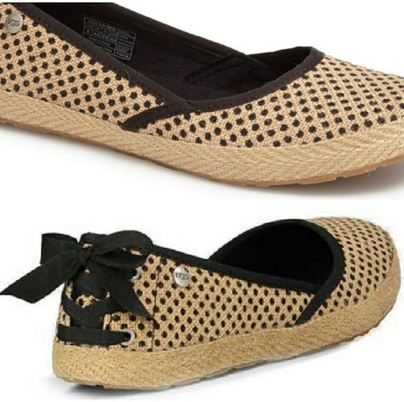 UGG Shoes - Sold Ugg cute Burlap  slip on Flats